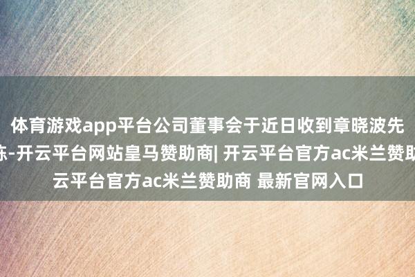 体育游戏app平台公司董事会于近日收到章晓波先生的书面去职敷陈-开云平台网站皇马赞助商| 开云平台官方ac米兰赞助商 最新官网入口